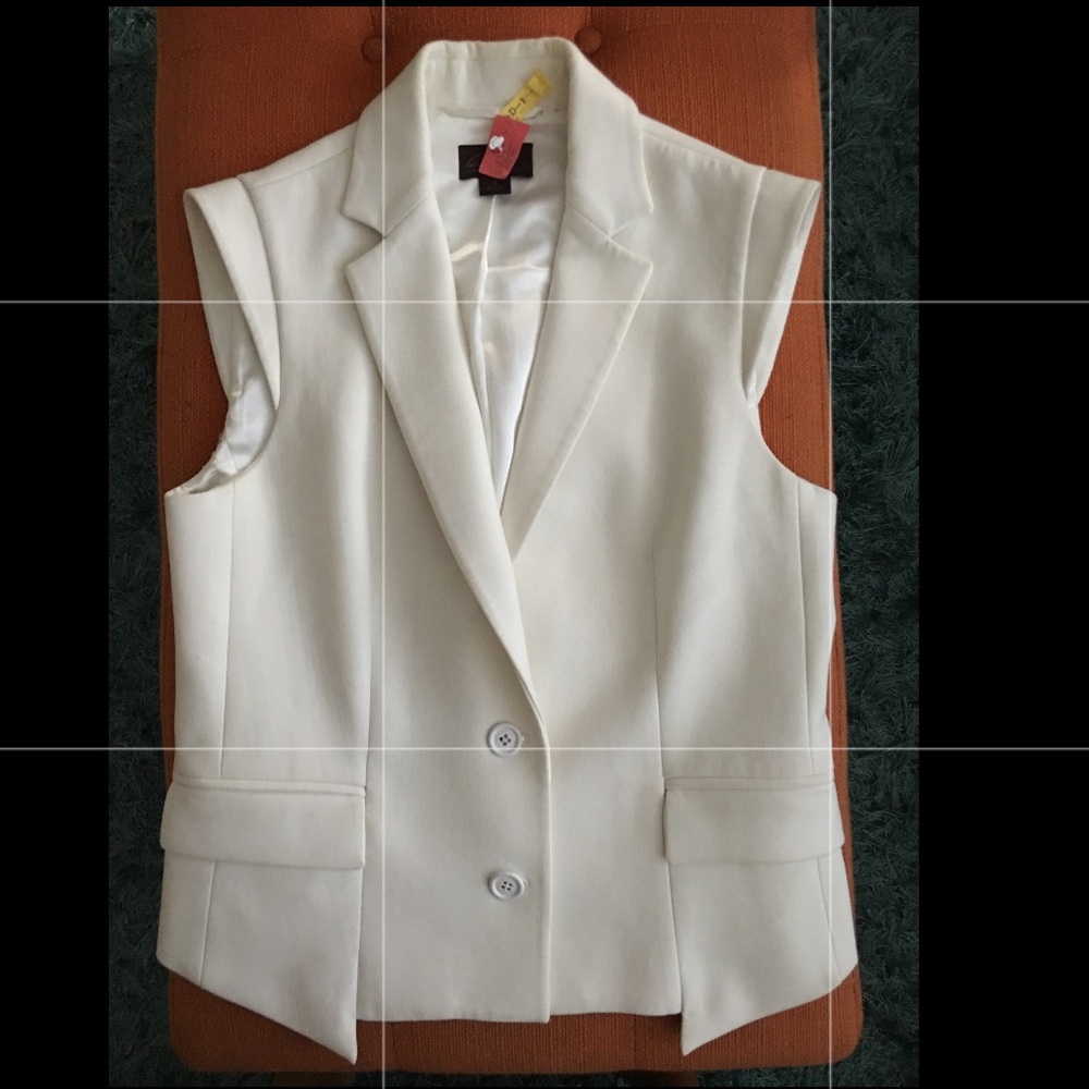 White designer vest